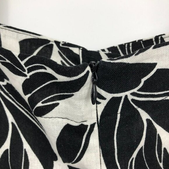 Rinascimento  black and white floral print sleeveless button front mini dress LG - Picture 5 of 11